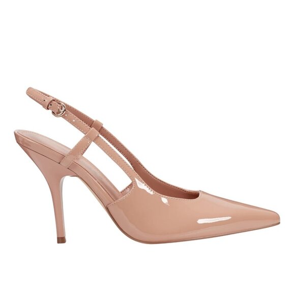 Marc Fisher NWT Nude Patent Torry Slingback Pumps, Size 9.5 - Picture 1 of 12